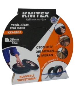 KNITEX-36MM*10M YEŞİL-SİYAH EVA BANT KTX-2851