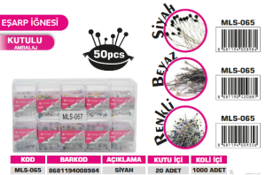 MELİSA-50 Lİ EŞARP İĞNESİ SİYAH MLS-065