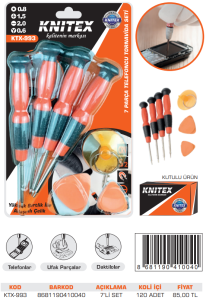 KNITEX-TELEFONCU TORNAVİDA SETİ 7 PCS KTX-993