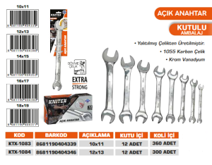 KNITEX-AÇIK AĞIZ ANAHTAR KALİTELİ 12*13 KTX-1084