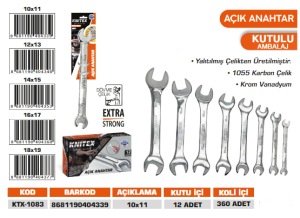 KNITEX-AÇIK AĞIZ ANAHTAR KALİTELİ 10*11 KTX-1083
