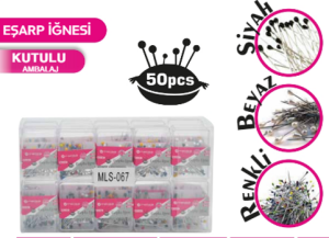 MELİSA-50 Lİ EŞARP İĞNESİ BEYAZ MLS-066