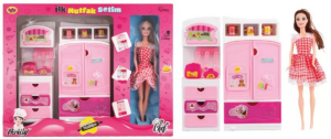 OYDAŞ-ILK MUTFAK SETIM 2LI DUZDOLABI CEKMECE BEBEKLI*14