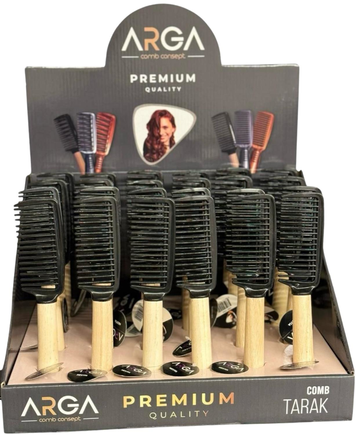 ARGA-HESTİA AHŞAP SAPLI DÜZ TARAK*96