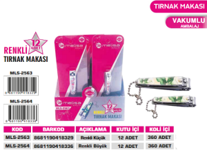 MELİSA-TIRNAK MAKASI RENKLİ BÜYÜK MLS-2564