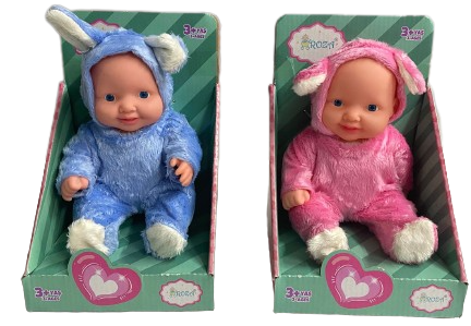 GLOBAL-SEVİMLİ SESLİ BEBEK ROZA TAVŞAN FİGÜRLÜ (96)