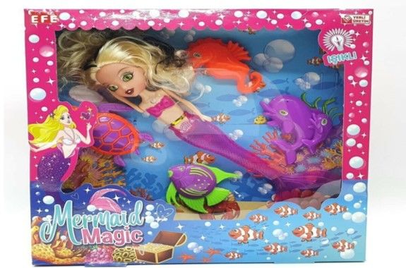 EFE-IŞIKLI MERMAİD DENİZ KIZI BEBEK VE BALIKLAR (64)