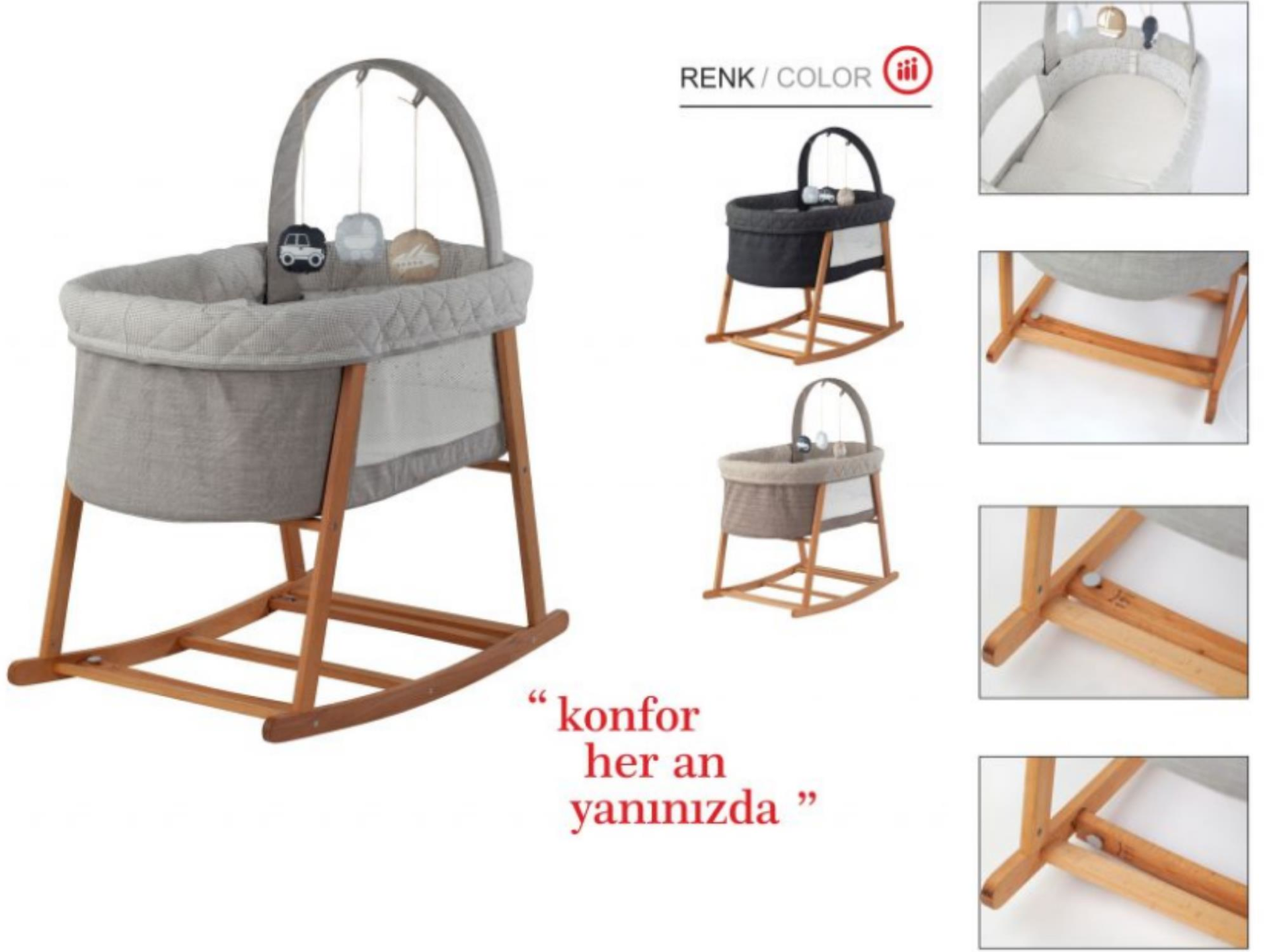 AND-QUERO TERRA AHŞAP ÇİFT SALLANIR BEŞİK