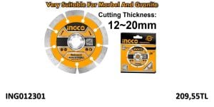 INGCO-''ENDÜSTRIYEL KURU ELMAS DISK 230MMX22.2MM
