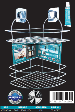 KNITEX-5-K 2Lİ KROM BANYO KÖŞELİK