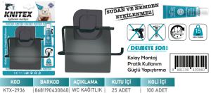 KNITEX-5 K-2 SİYAH WC KAPAKLI KAĞITLIK VKM