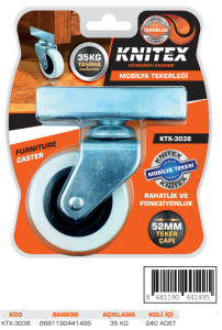 KNITEX-B-5 50*20 GRİ UZUN U TABLALI TEKER