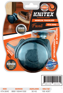 KNITEX-PLASTİK BÜYÜK TABLALI FRENLİ TEKER