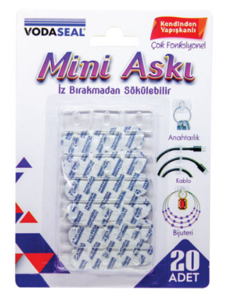 NM-VODASEAL MİNİ ŞEFFAF ASKI 20 Lİ PAKET