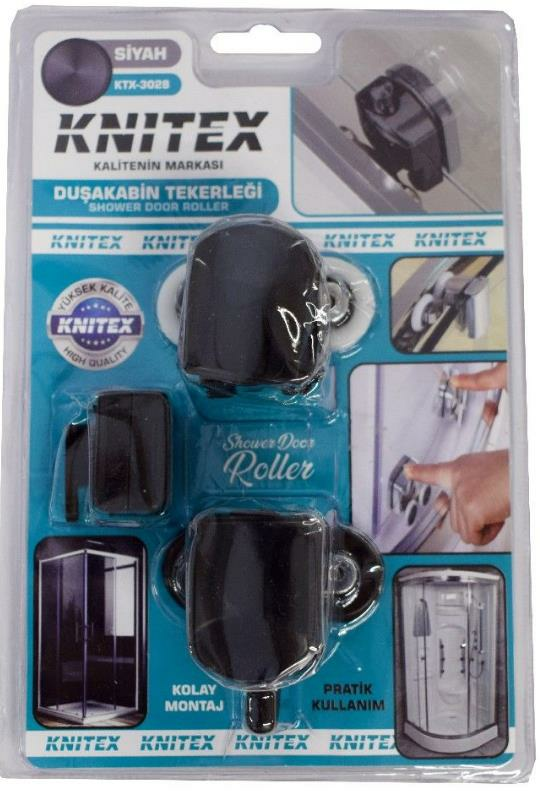 KNITEX-DUŞ KABİNİ TEKERİ SİYAH KTX-3028