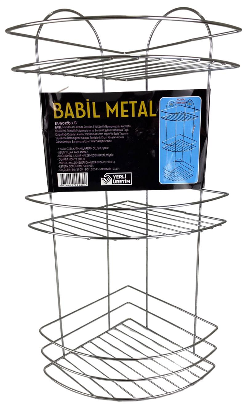 KROMİCA-3 LÜ BANYO KÖŞELİĞİ KROM*12