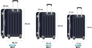 BUSINESS-GRİ 3 LÜ SET VALİZ