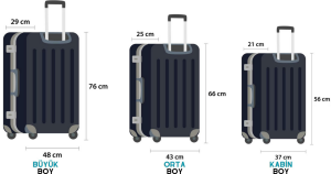 BUSINESS-SEDEFLİ MOR 3 LÜ SET VALİZ