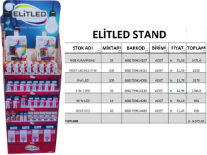 ELİT LED STAND VE YEDEK KOLİ