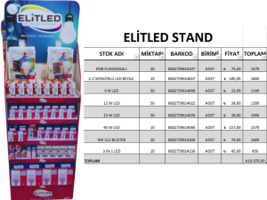 ELİT LED STAND VE YEDEK KOLİ