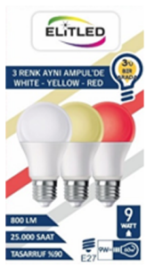 ELİT LED 3 IN 1 AMPUL*10