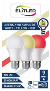 ELİT LED 3 IN 1 AMPUL (10)