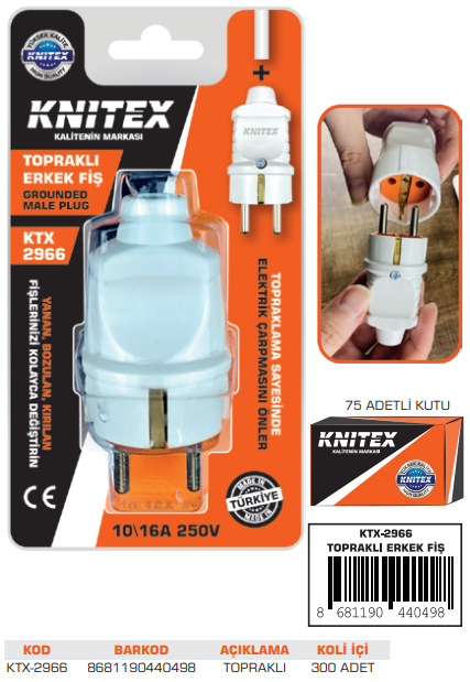KNITEX-Z-5 TOPRAKLI ERKEK FİŞ