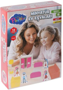 ONYIL-KUTUDA AHŞAP MİNYATÜR EV EŞYALARI SETİ (24)