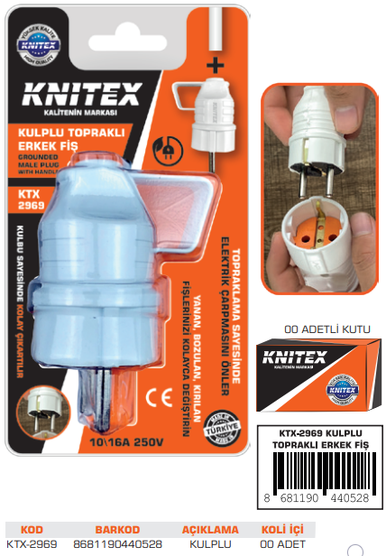 KNITEX-Z-4 KULPLU TOPRAKLI FİŞ