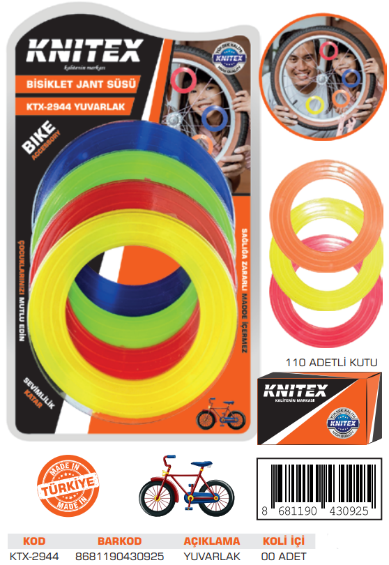 KNITEX-Z-6 YUVARLAK BİSİKLET SÜSÜ