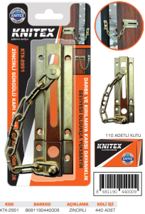 KNITEX-E-10 ZİNCİRLİ SÜRGÜLÜ KAPI KİLİDİ VKM