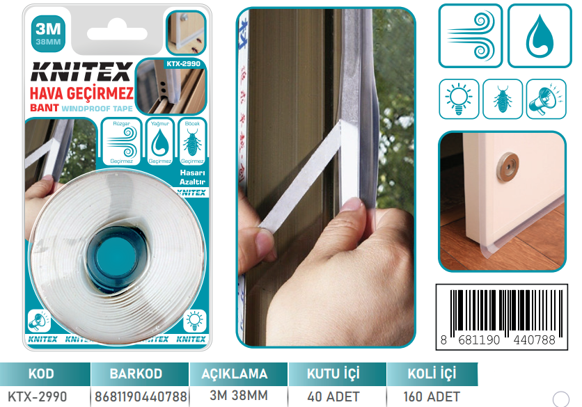 KNITEX-A-1 HAVA GEÇİRMEZ BANT