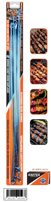 KNITEX-B-4 METAL KARE ET ŞİŞ 50CM