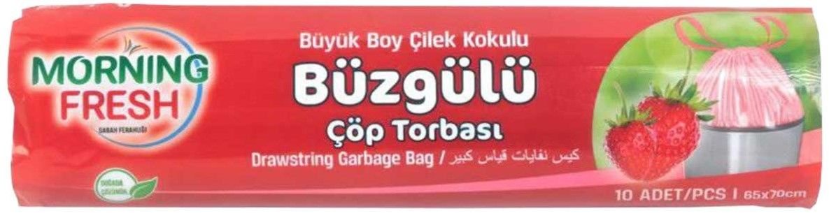 PROSON-MORNİNG FRESH BÜZGÜLÜ 65*70-120 GR BÜYÜK ÇİLEK ÇÖP POŞETİ (50)