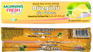 PROSON-MORNİNG FRESH BÜZGÜLÜ 65*70-120 GR BÜYÜK LİMON ÇÖP POŞETİ (50)
