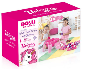 DOLU-UNICORN AKTİVİTE OYUN MASASI 30 PCS MEGA