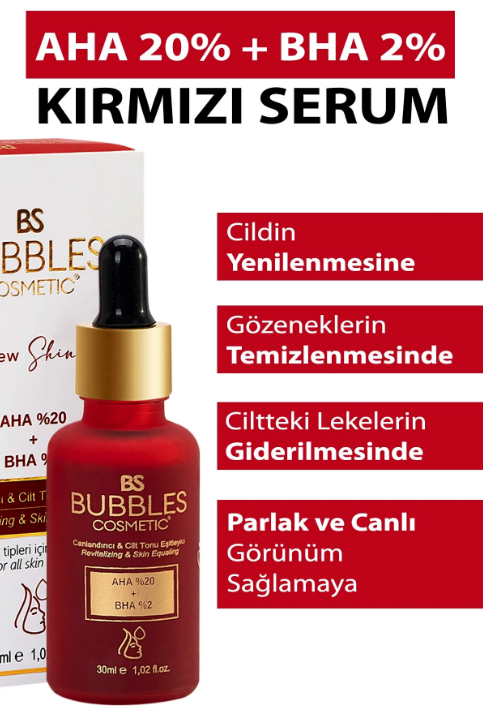 BS BUBBLES AH %10 +BHA %2 KIRMIZI SERUM