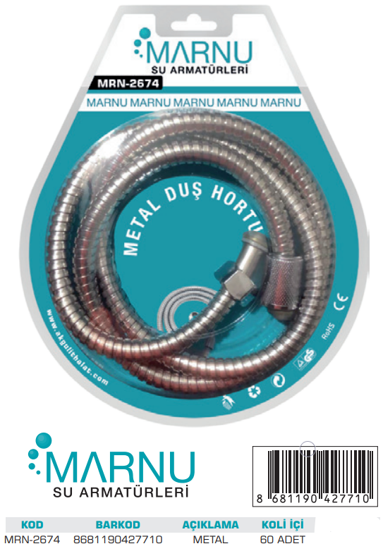 MARNU-G17 MARNU DUŞ HORTUMU NORMAL MRN-2674
