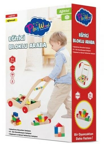 ONYIL-KUTUDA AHŞAP EĞİTİCİ BLOKLU ARABA*10