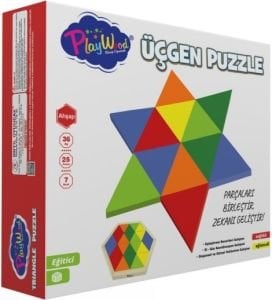 ONYIL-KUTUDA 24 PARÇA AHŞAP ÜÇGEN PUZZLE*36