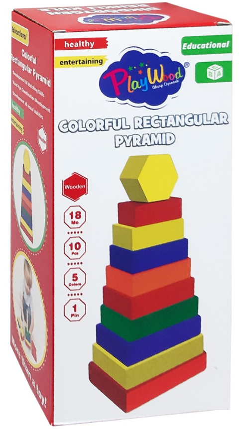 ONYIL-AHŞAP DİKDÖRTGEN RENKLİ KULE*24