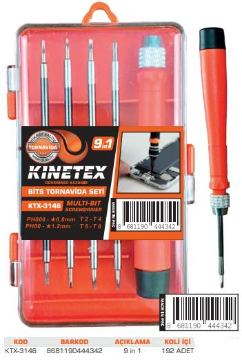 KNITEX-9 in1 BİTS TORNAVİDA SETİ