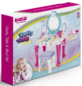 DOLU-UNICORN MAKYAJ MASASI VE TABURE SETİ