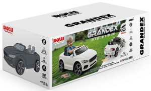 DOLU-GRANDEX BEYAZ 12V KUMANDALI AKÜLÜ ARABA