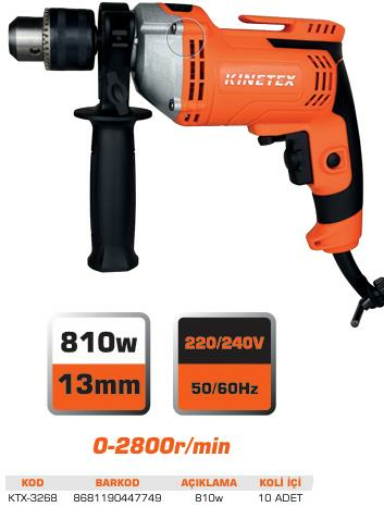 KNITEX-DARBELİ MATKAP 13 MM 810 WAT