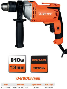 KNITEX-DARBELİ MATKAP 13 MM 810 WAT