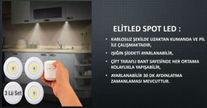 ELİTLED-KUMANDALI SPOTLED (80)