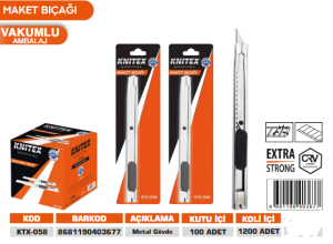 KNITEX-İNCE METAL MAKET BIÇAĞI KTX-058