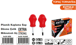 KNITEX-TOPAÇ TORNAVİDA 6X35 DÜZ KTX-2252