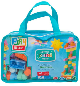 ASYA-PLAYBLOX BLOCK PASTEL 56 PCS BAG  GIRLS&BOYS(12)
